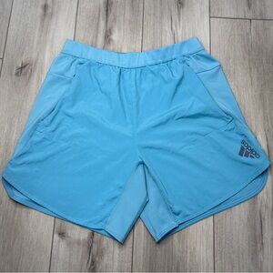 Adidas Men's Light Blue Sports Shorts | medium